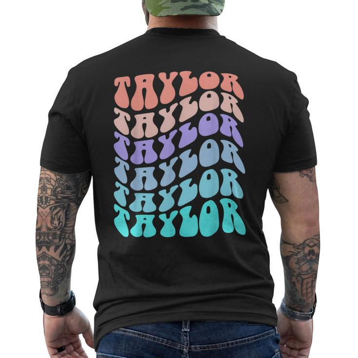 Retro Taylor First Name Birthday Men's T-shirt Back Print