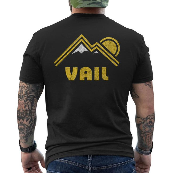 Retro Vail Colorado Co T Vintage Mountains Men's T-shirt Back Print