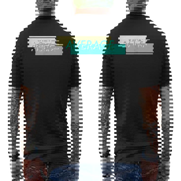 Retro Vaporwave Cloud Rap With 'Average' Breastprint Men's T-shirt Back Print