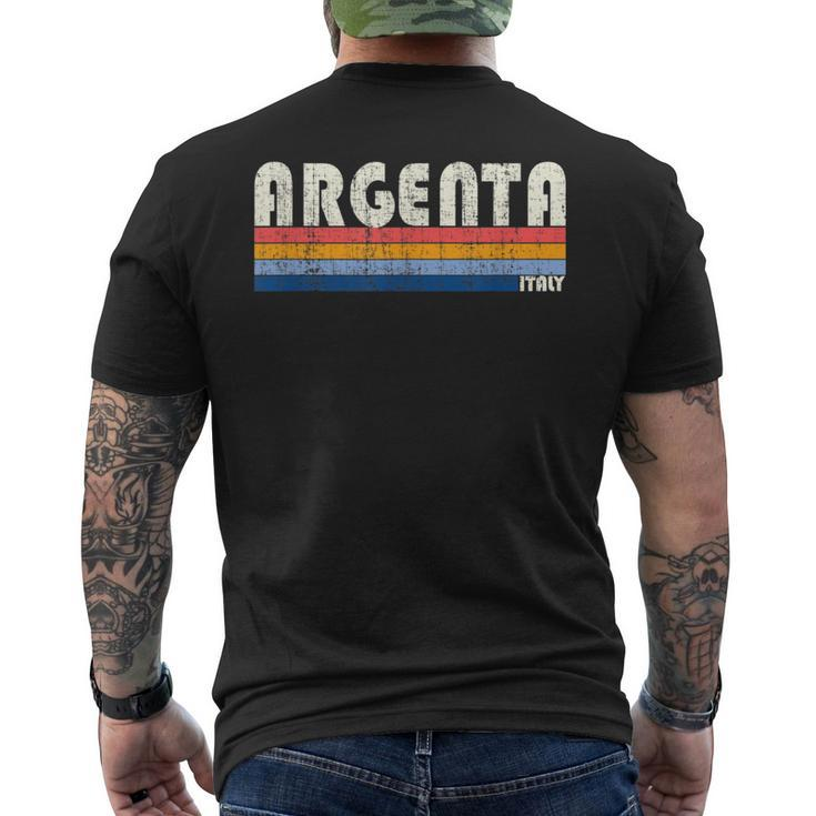 Retro Vintage 70S 80S Style Argenta Italy Men's T-shirt Back Print