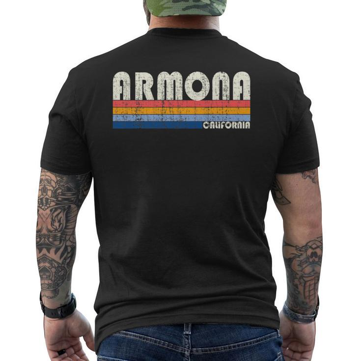 Retro Vintage 70S 80S Style Armona Ca Men's T-shirt Back Print