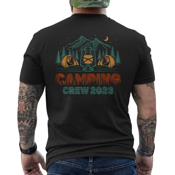 Retro Vintage Camping Crew 2023 Camper Outdoor Summer Camp Mens Back Print T-shirt