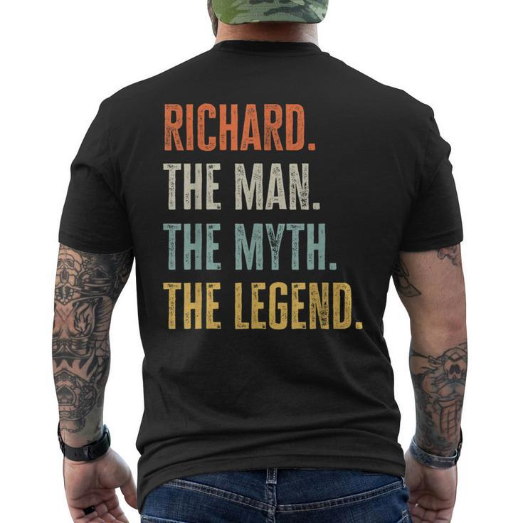 Richard The Best Man Myth Legend Best Name Richard Men's Back Print T-shirt