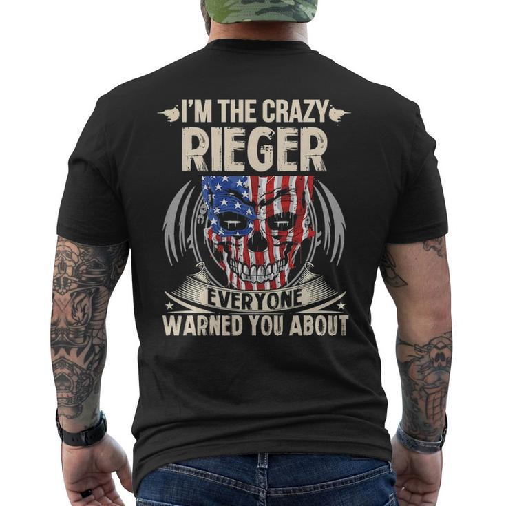 Rieger Name Gift Im The Crazy Rieger Mens Back Print T-shirt
