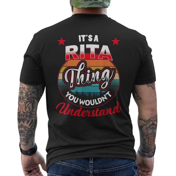 Rita Retro Name  Its A Rita Thing Mens Back Print T-shirt