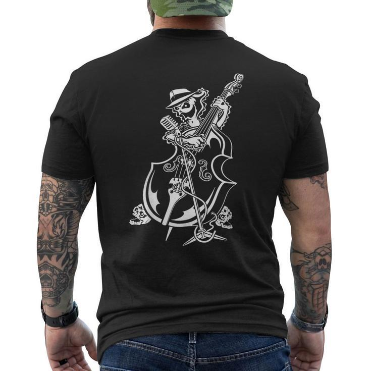 Rockabilly Upright Bass Player Rockabilly Singer Men's T-shirt Back Print