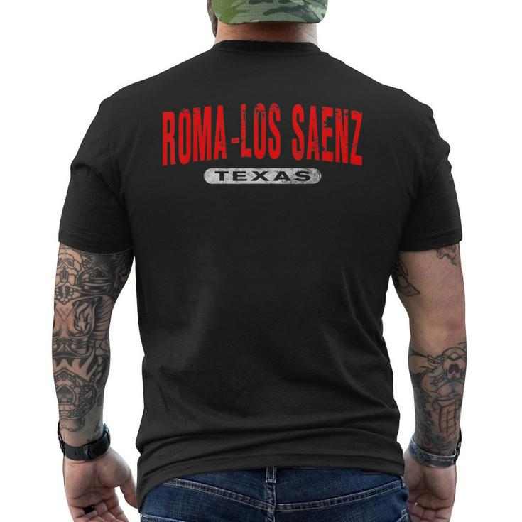 Roma-Los Saenz Tx Texas Usa City Roots Vintage Men's T-shirt Back Print