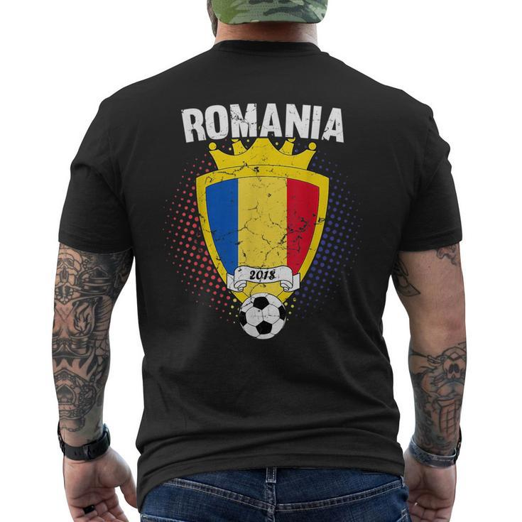 Romania Soccer  2018 Romanian Flag National Team Cup Mens Back Print T-shirt