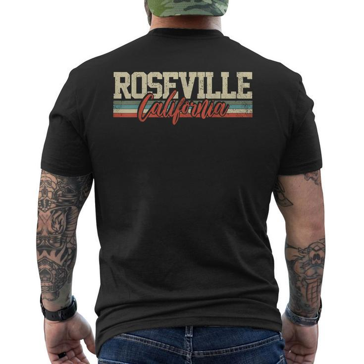 Roseville California Men's T-shirt Back Print