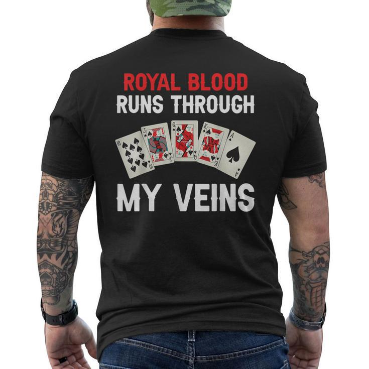 Royal Blood Runs Through My Veins Poker Dad Men's T-shirt Back Print