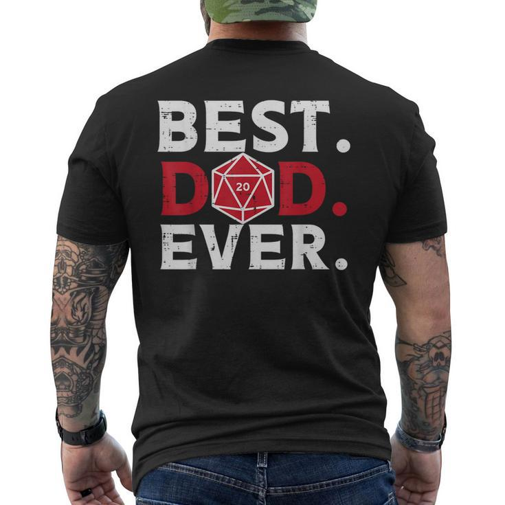 Rpg Best Dad Ever Gamer Daddy Papa Men's T-shirt Back Print