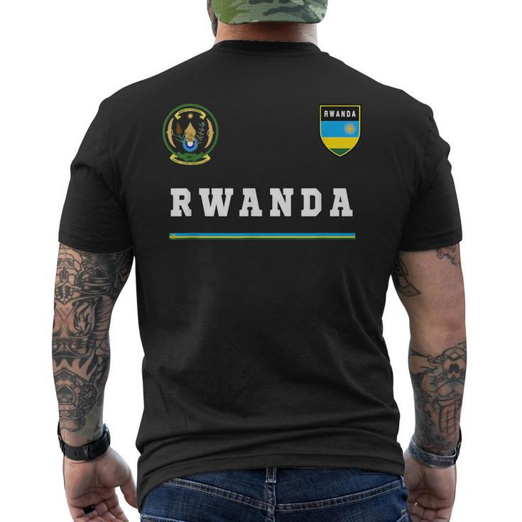 Rwanda SportSoccer Jersey  Flag Football Africa  Mens Back Print T-shirt
