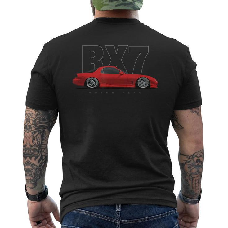 Rx7 Fd 13B Turbo Rotary Car Rotorhead Mens Back Print T-shirt