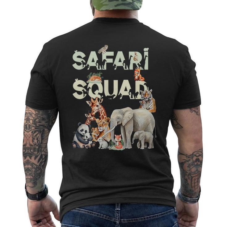 Safari Squad Animals Funny Zoo Animal Lovers Funny Safari  Mens Back Print T-shirt