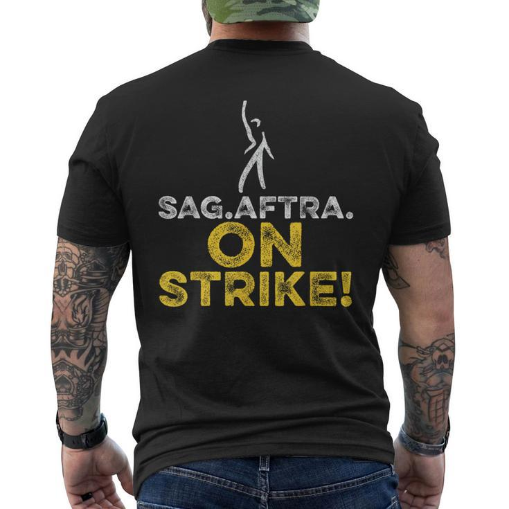 Sag-Aftra On Strike Strong Vintage Men's T-shirt Back Print