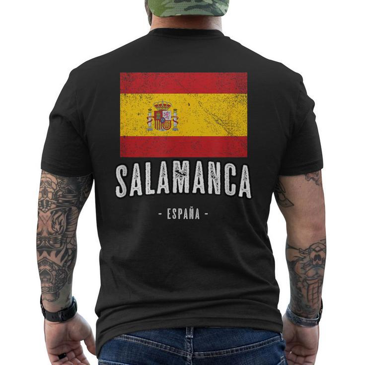 Salamanca Spain Es Flag City Top Bandera Española Ropa Men's T-shirt Back Print