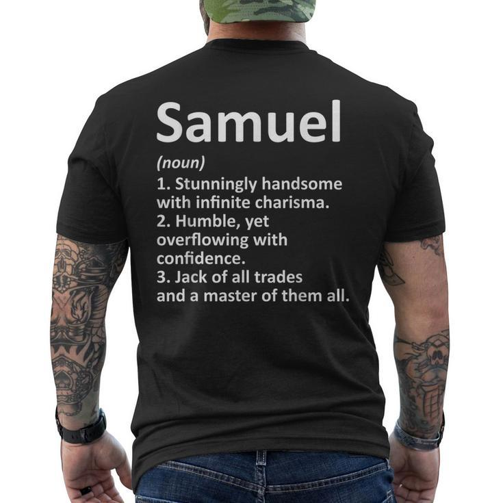 Samuel Definition Personalized Name Birthday Idea Men's Back Print T-shirt