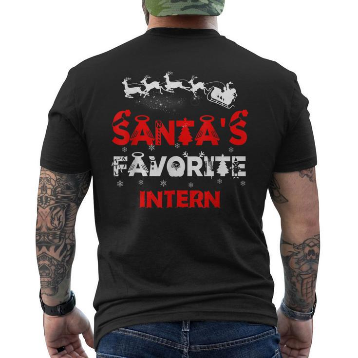 Santas Favorite Intern Job Xmas Men's Back Print T-shirt