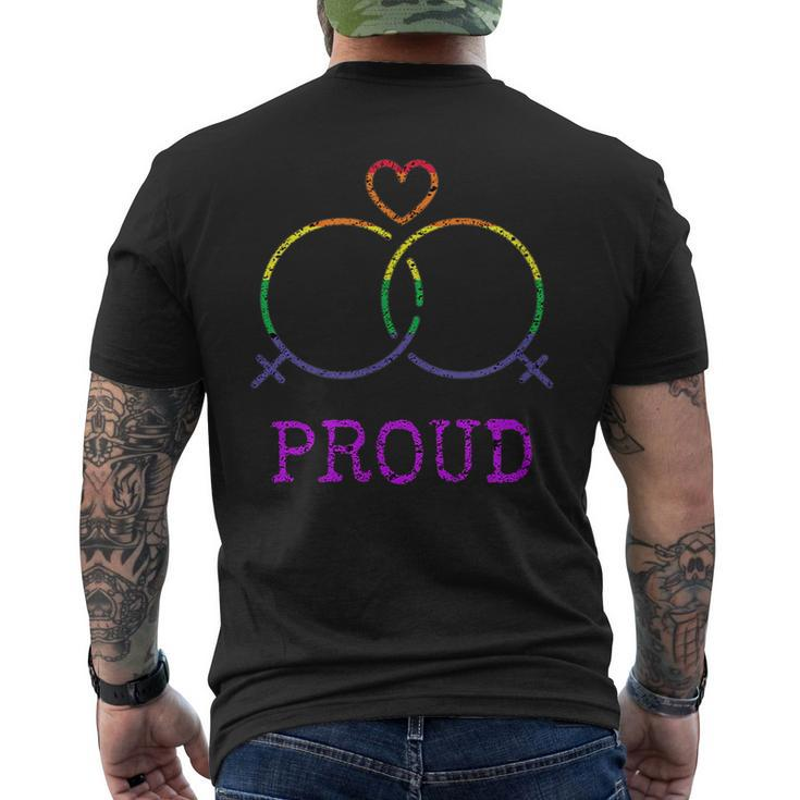 Sapphic Pride WW Lesbian Pride Lgbt  Mens Back Print T-shirt