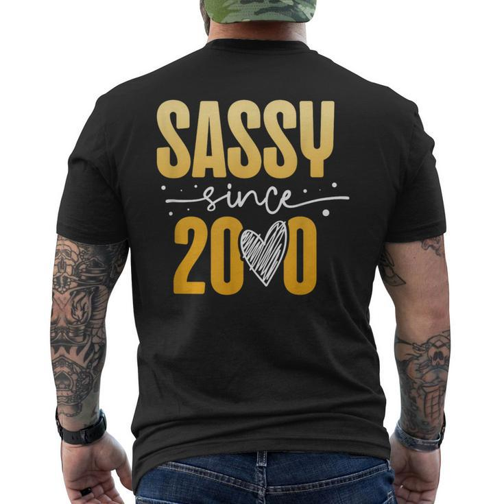 Sassy Since 2000 Decade 2000S Era Millenium Vintage  Mens Back Print T-shirt