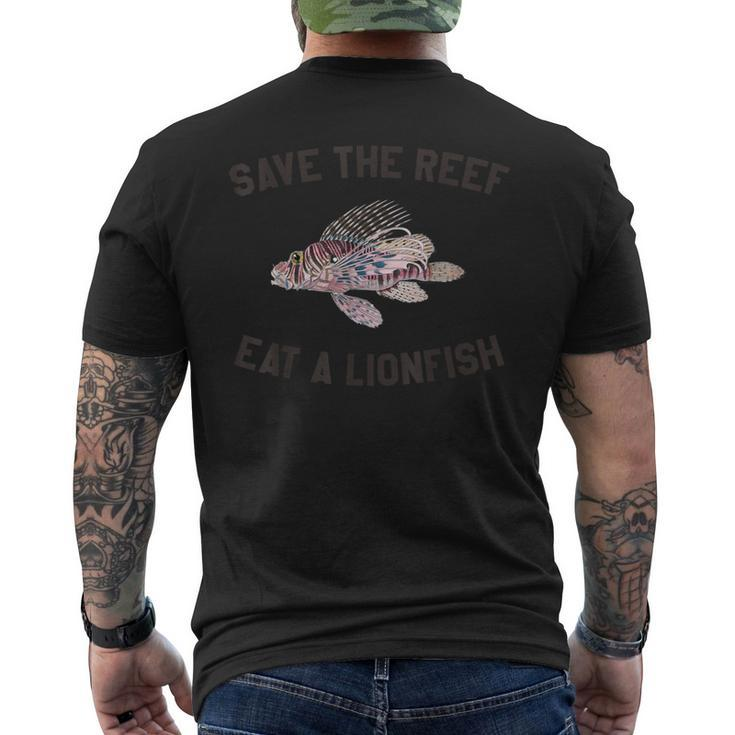 Save The Reef Eat A Lionfish T Diving Men's T-shirt Back Print