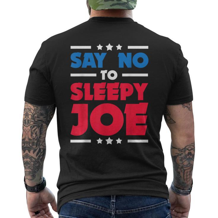 Say No To Sleepy Joe 2020 Election Trump Republican Men's T-shirt Back Print