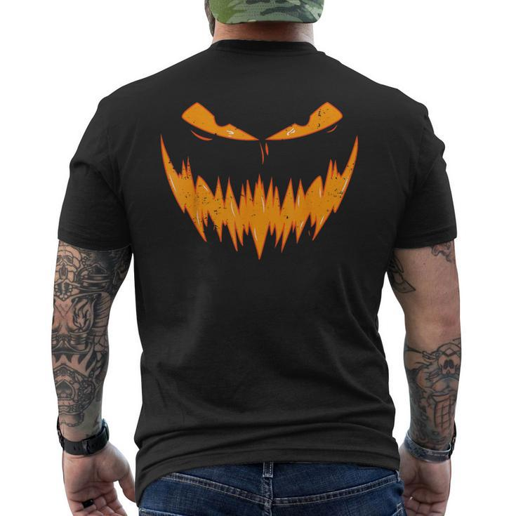 Scary Pumpkin Costume Ghost Halloween Men's T-shirt Back Print