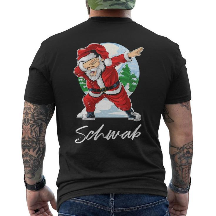 Schwab Name Gift Santa Schwab Mens Back Print T-shirt