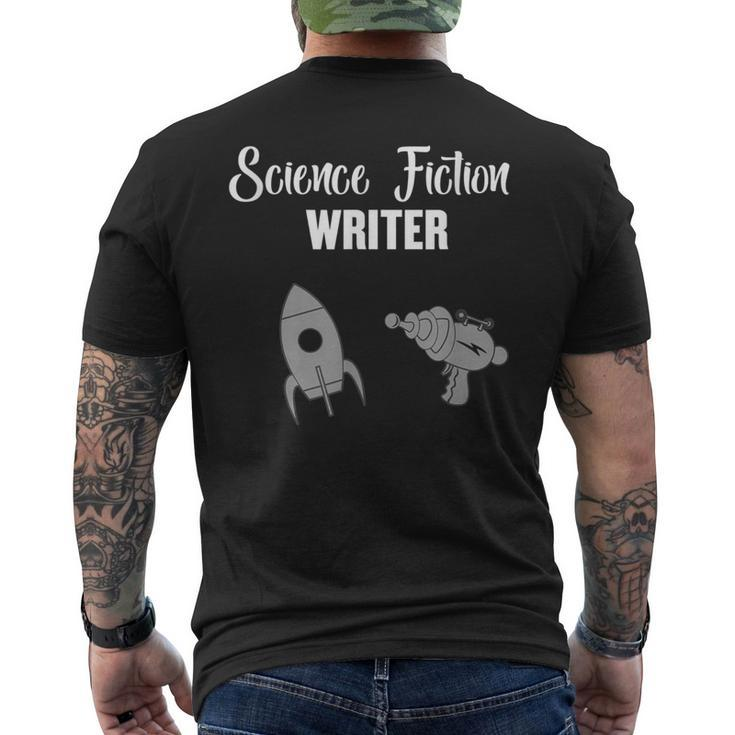 Science Fiction Sci-Fi Writer Author Books Novelist Writing Men's T-shirt Back Print