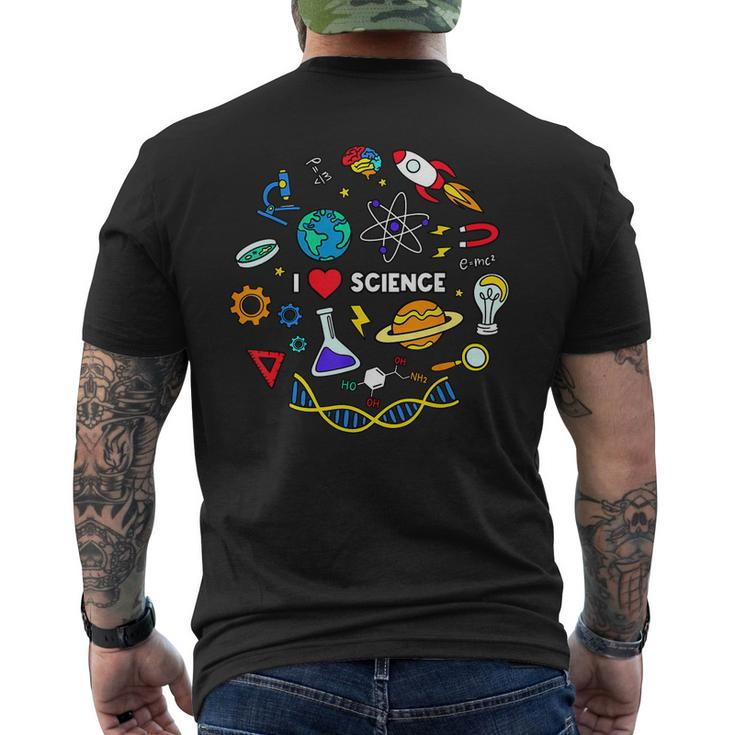 Science Lover Chemistry Biology Physics Love Science Men's T-shirt Back Print
