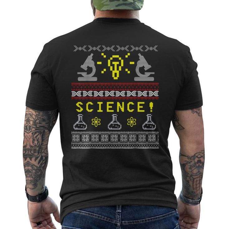 Science Nerd Ugly Christmas Sweater Men's T-shirt Back Print