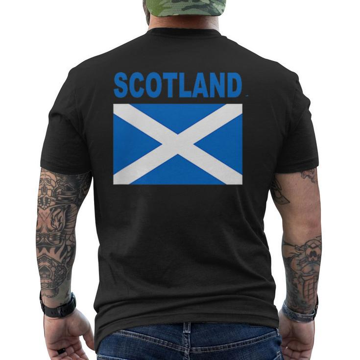 Scotland Flag Cool Pocket Scottish Alba Flags Men's T-shirt Back Print