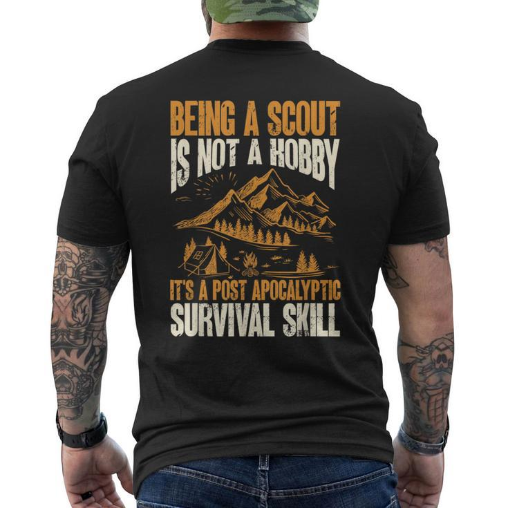 Being A Scout Its A Post Apocalyptic Survival Skill Men's Back Print T-shirt