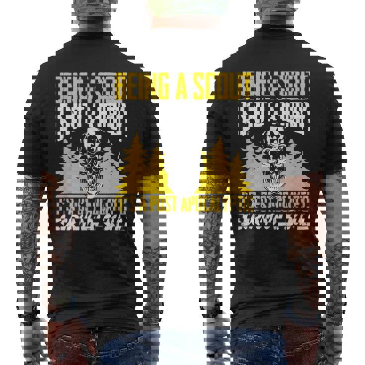 Scout Outdoor Camping Scouting Men's T-shirt Back Print