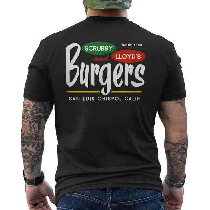 Scrubby & Lloyd's Burgers San Luis Obispo California Men's T-shirt Back Print