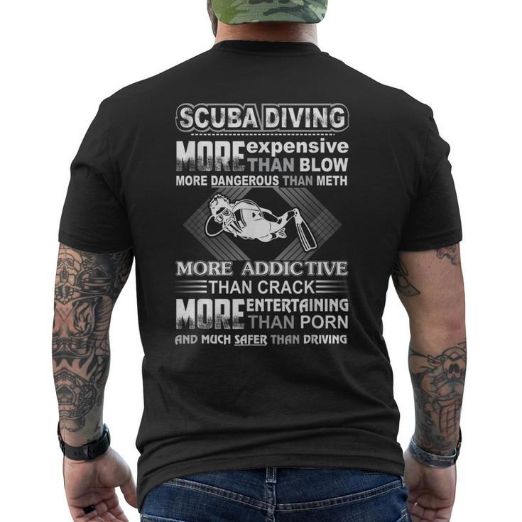 Scuba Diving More Expensive Than Blow - Funny Scuba Diving S Mens Back Print T-shirt