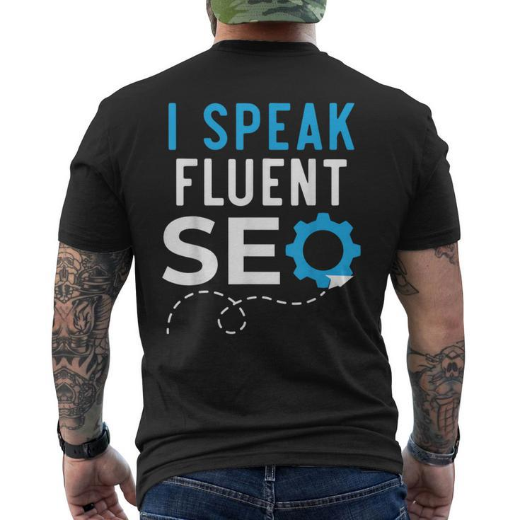 Search Engine Optimization Seo Marketing Job Internet Men's T-shirt Back Print