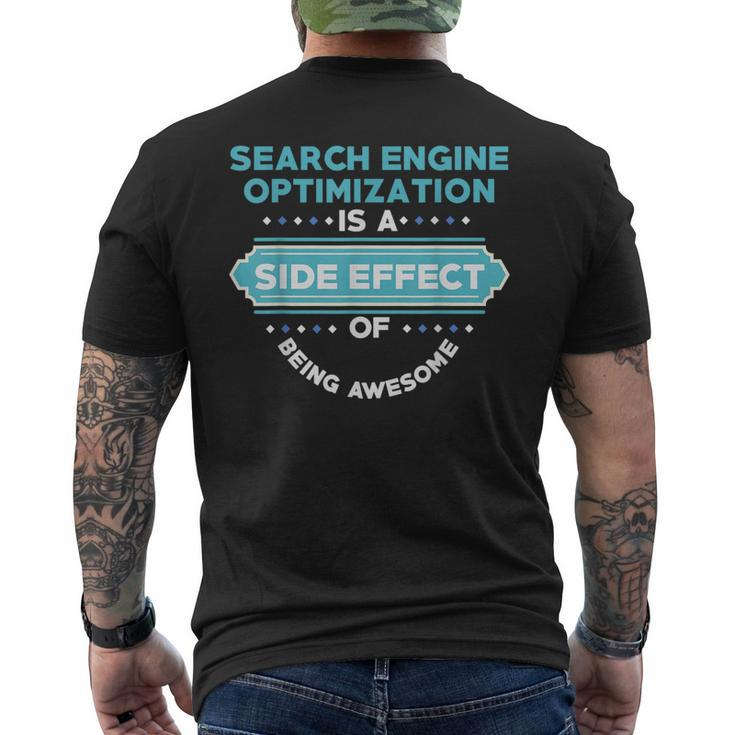Search Engine Optimization Side Effect Men's T-shirt Back Print