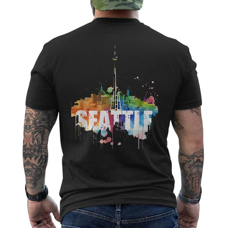 Seattle Lgbtq Pride Support City  Mens Back Print T-shirt