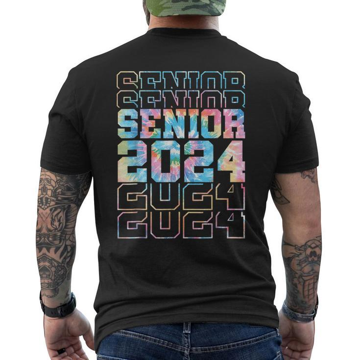 Senior 2024  Class Of 24 High School College Graduation Mens Back Print T-shirt