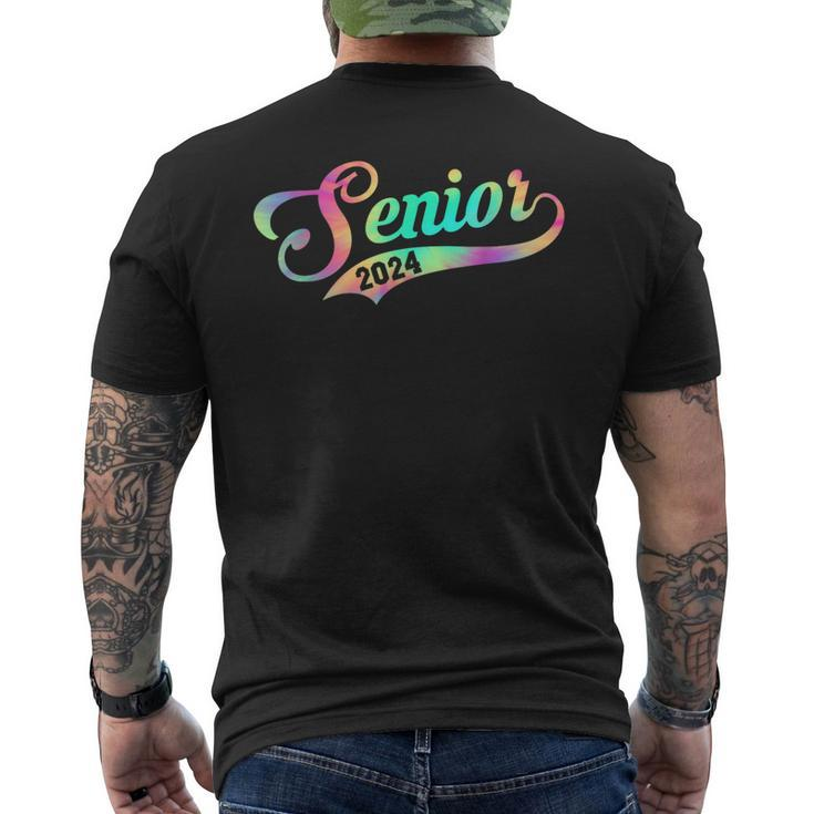 Senior 2024 Class Of 2024 Seniors Graduation 24 Tie Dye Men's Back Print T-shirt