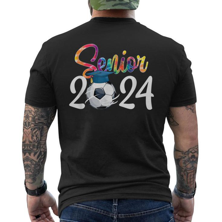 Senior 2024 Soccer Tie Dye Class Of 2024 Football Graduation Men's Back Print T-shirt