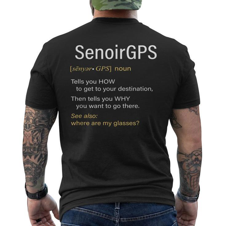 Senior Citizens Gps Retirement Gag Grandpa Men's Back Print T-shirt