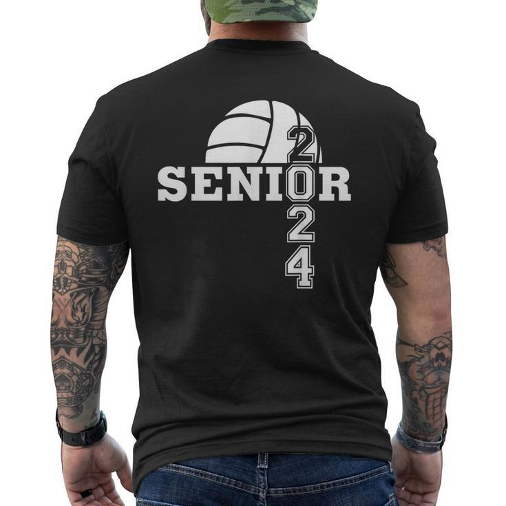 Senior Class Of 2024 Volleyball Seniors School Graduation Men's T-shirt Back Print