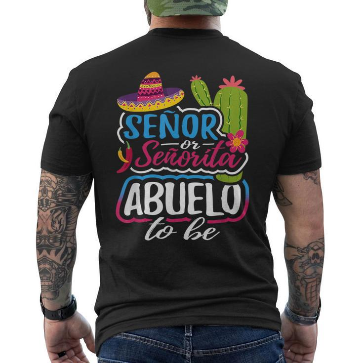 Senor Or Senorita Abuelo To Be Grandpa Gender Reveal Gift  Mens Back Print T-shirt