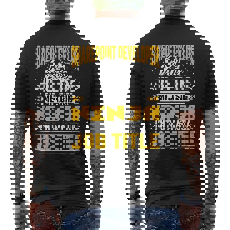 Sharepoint Developer Job Title Men's Back Print T-shirt