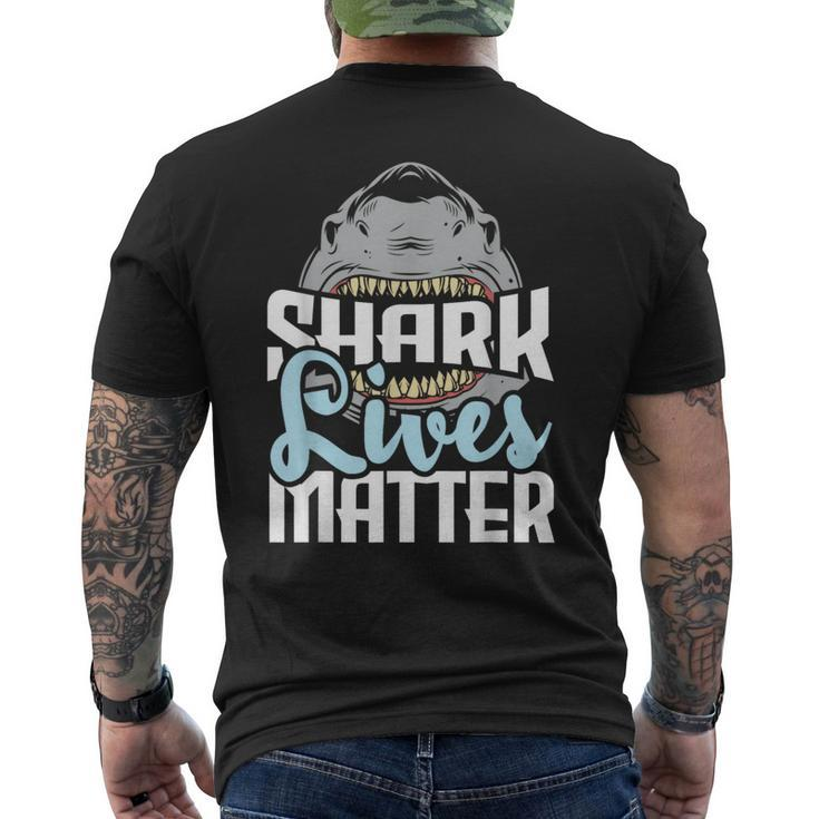 Shark Lives Matter - Wildlife Marine Biologist Shark Lovers  Mens Back Print T-shirt