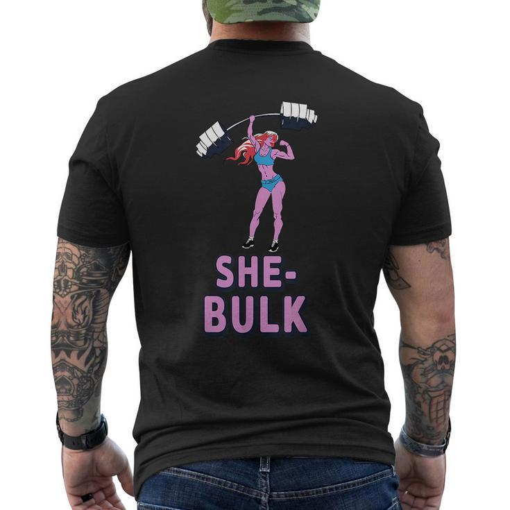 Shebulk Weightlifting Bodybuilding Gym Fitness Men's Back Print T-shirt