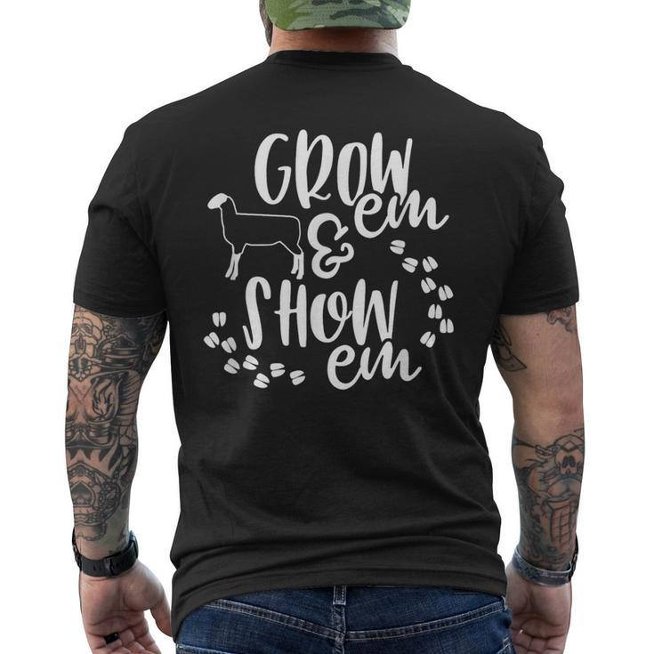 Sheep Showing Livestock Show Men's T-shirt Back Print