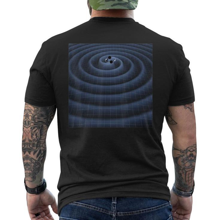 Sheldon Nerdy Two Black Holes Collide Space Science Men's T-shirt Back Print